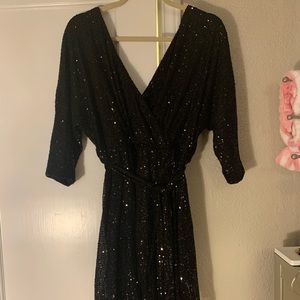 FashionNova Black sequin dress